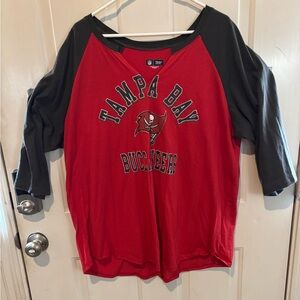 Torrid NFL Team Apparel Women’s Raglan Shirt - Red and Black